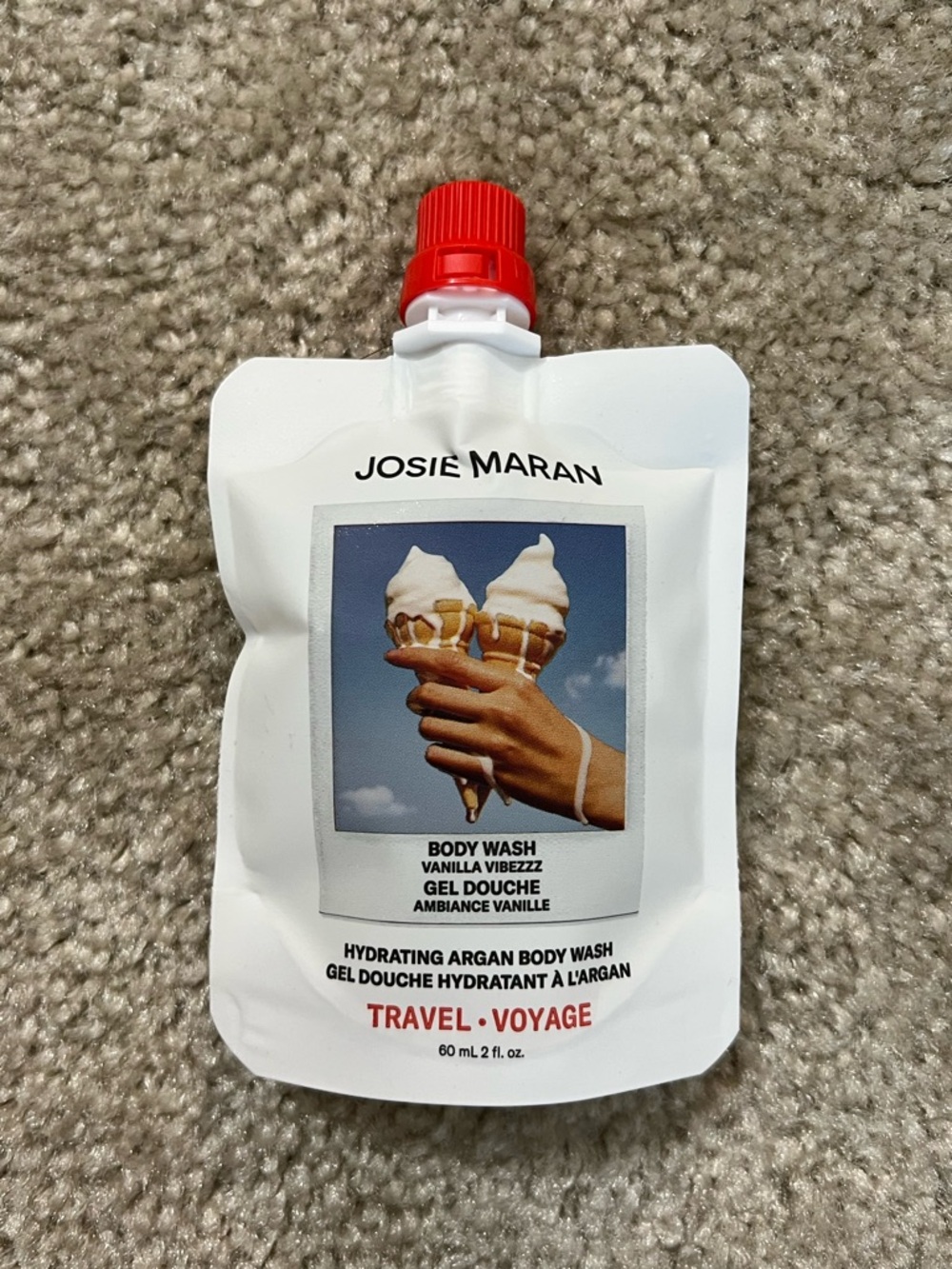 Josie Maran Vanilla Vibezz Hydrating Argan Body Wash - 2fl oz